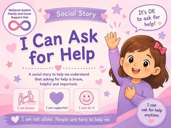 I Can Ask for Help: Autism Social Story