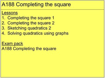 A188 Completing the square