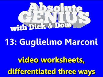 Marconi: video worksheets, differentiated x3.