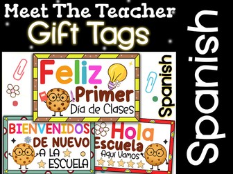Spanish Back-to-School Gift Tags | Meet the Teacher Evening | Etiquetas de regalo (ES)