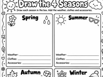 Draw the 4 Seasons – Creative ESL Worksheet