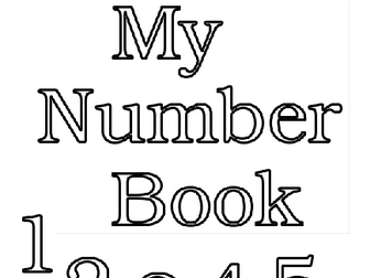 Kindergarten Numbers Booklet