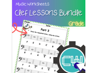 Musical Adventures: Music Worksheets Clef Lessons Bundle