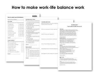How to make work-life balance work