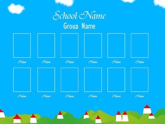 Orla - Graduation class photo template - Year - 12 people - 12 personas - A3