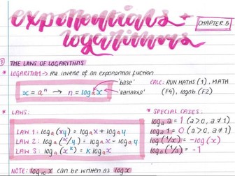 A (/AS) Level AQA Maths - Chapter 5: Exponentials & Logarithms