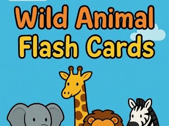 E-Flash Cards Wild Animals-EYFS-Images