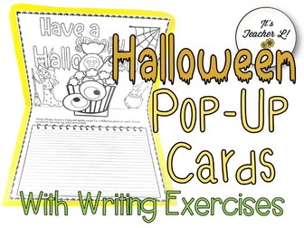 Halloween Pop-Up Cards with Writing Exercises | Halloween Project