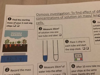 AQA Osmosis Required practical student instructions and explanation Powerpoint