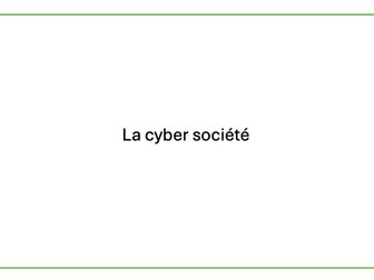 AS French (AQA) Infographie: la cybersocièté