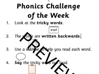Tricky Word Reading Review