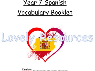 Spanish Year 7 Vocabulary Booklet