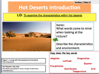 Intro to Hot deserts AQA