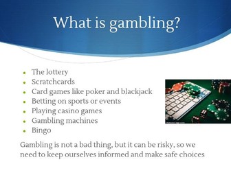 Gambling PowerPoint Presentation with Activities
