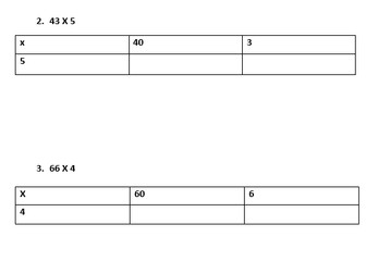 Multiplication grids-SEN, Year 6,7,8,9 low ability-scaffold.