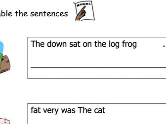 Sentence correcting morning work slides