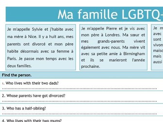 French LGBTQ+ Vocabulary/ NEW GCSE FRENCH 2O24/ Family