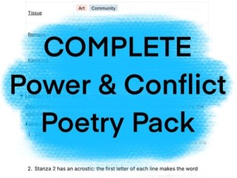 AQA Power and Conflict Poetry Pack: Complete GCSE Resource Bundle