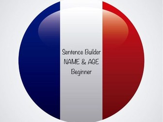 Sentence Builder - FRENCH - Name & Age (Beginner)