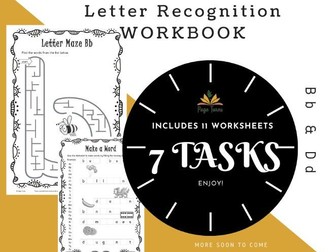 Letter Recognition Workbook - Bb & Dd