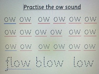 ow phonics worksheet