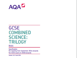 AQA combined science trilogy revision mats