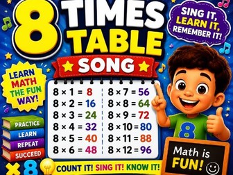 Eight times table awesome song