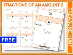 Fractions of an Amount 2 (Treasure Hunt)