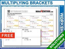 Multiplying Two Brackets (Progressive Worksheets)