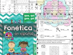 Spanish Phonics Book Set #9: Sílabas que, qui, gue, and gui