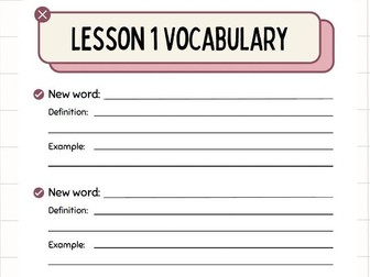 Lesson 1 Vocabulary