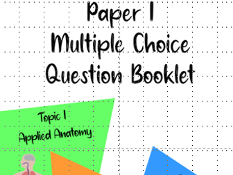 GCSE PE - Multiple Choice Questions Booklet - Paper 1 with Mark scheme