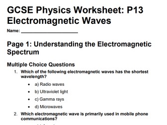 AQA GCSE Physics P13 Electromagnetic Waves