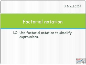 Factorial Notation