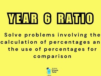 Year 6 Ratio: Calculating Percentage Problems