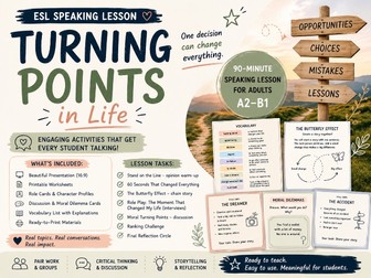 Turning Points in Life | ESL Speaking Lesson for Adults | Interactive Discussion & Role Plays