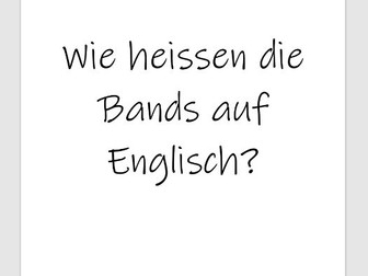 Musik - Name the Bands (Deutsch)