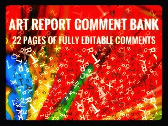 Art Report Comment Bank for 2019