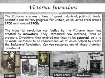 Victorians - Victorian  Inventions- Lesson 12 - KS2