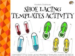 Shoe Lace Activity Templates by Koodlesch | Teaching Resources