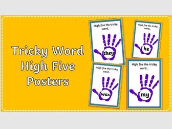 Phase 3 Tricky Word High Five Posters