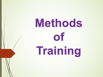 Method's of training