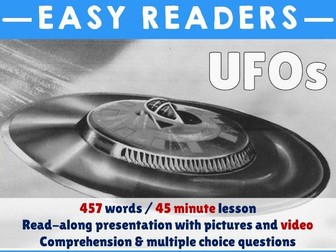 Comprehension - UFOs - PowerPoint & Worksheet