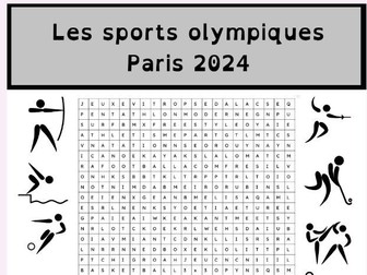 Olympics Paris 2024 wordsearch