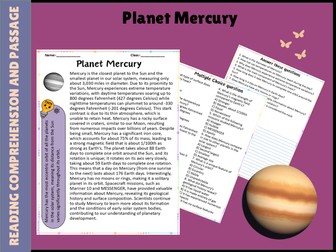 Exploring Planet Mercury: Engaging Passage and Quiz Questions