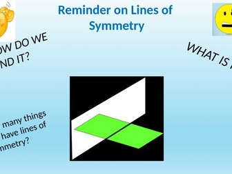 Line of Symmetry PowerPoint Year 2