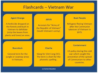 Flash cards - Vietnam War