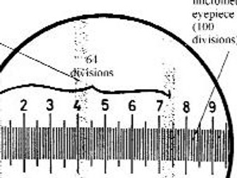 Specimen measurement and microscope calibration