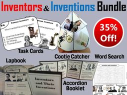 Inventors and Inventions Task Cards and Activities Bundle