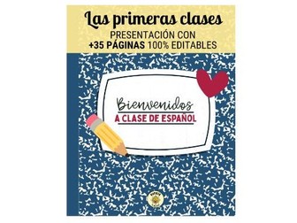 Spanish First Lesson. Editable Presentation Greetings, culture, expectations, commands,etc